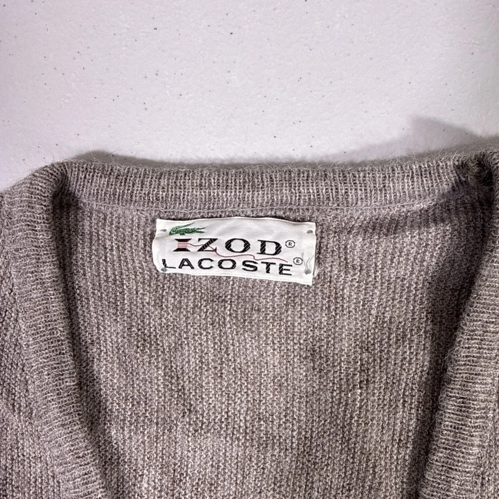 IZOD Lacoste‎ Sweater Mens Size 38 Orlon Acrylic Old Money Preppy Grandpacore